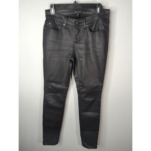 Eileen Fisher Organic Coated Waxed Denim Skinny Jeans women's size 4 Retro Rock - Picture 3 of 10